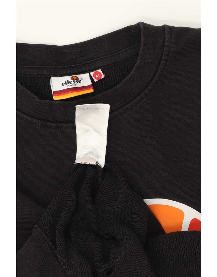 Ellesse Pull Heritage Graphic Sweatshirt Homme Noir Moyen Coton