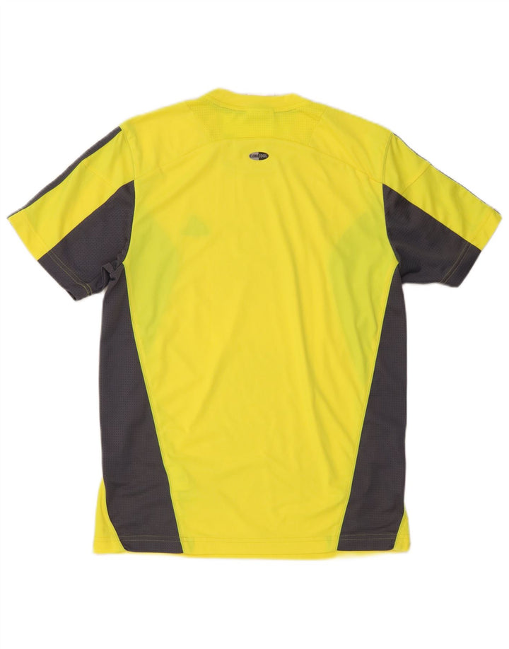 Adidas Hommes Clima 365 T-Shirt Haut Petit Jaune Colorblock Polyester