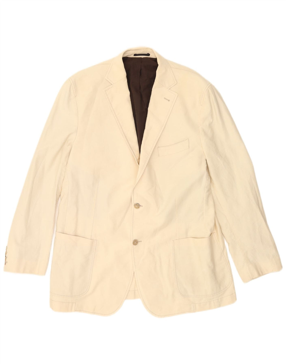 Massimo Dutti Veste Blazer 2 Boutons Homme EU 56 XL Coton Beige