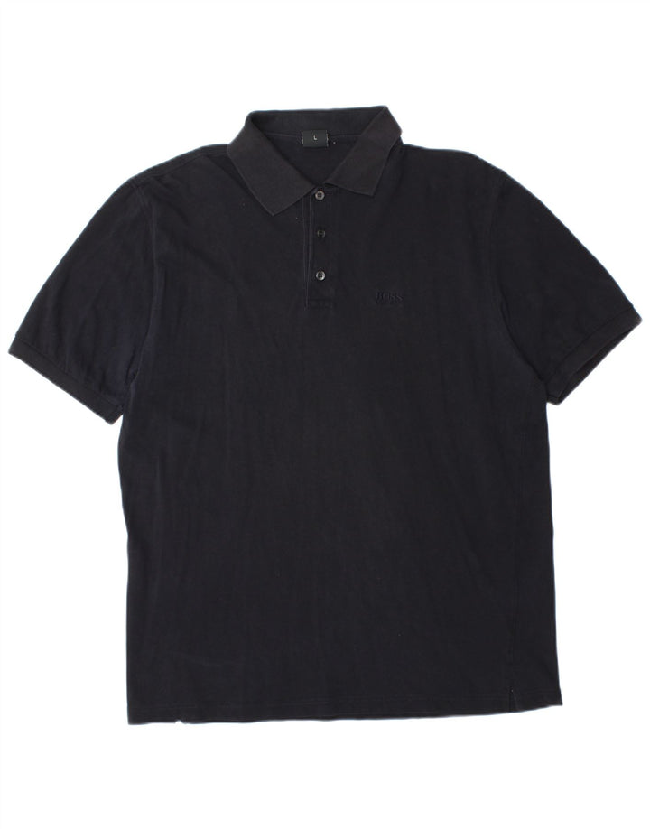 Hugo Boss Polo Homme Grand Bleu Marine Coton