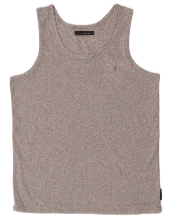 French Connection Débardeur Homme XL Gris Polyester