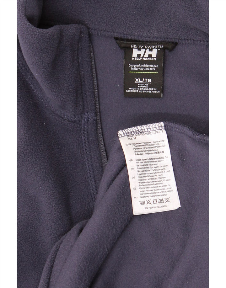 HELLY HANSEN Pull Polaire Col Zippé Homme XL Bleu Marine Polyester