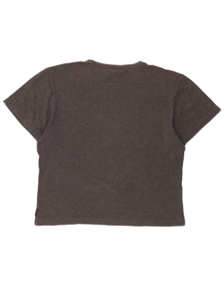 CALVIN KLEIN T-Shirt Oversize Femme UK 14 Gris Moyen Coton