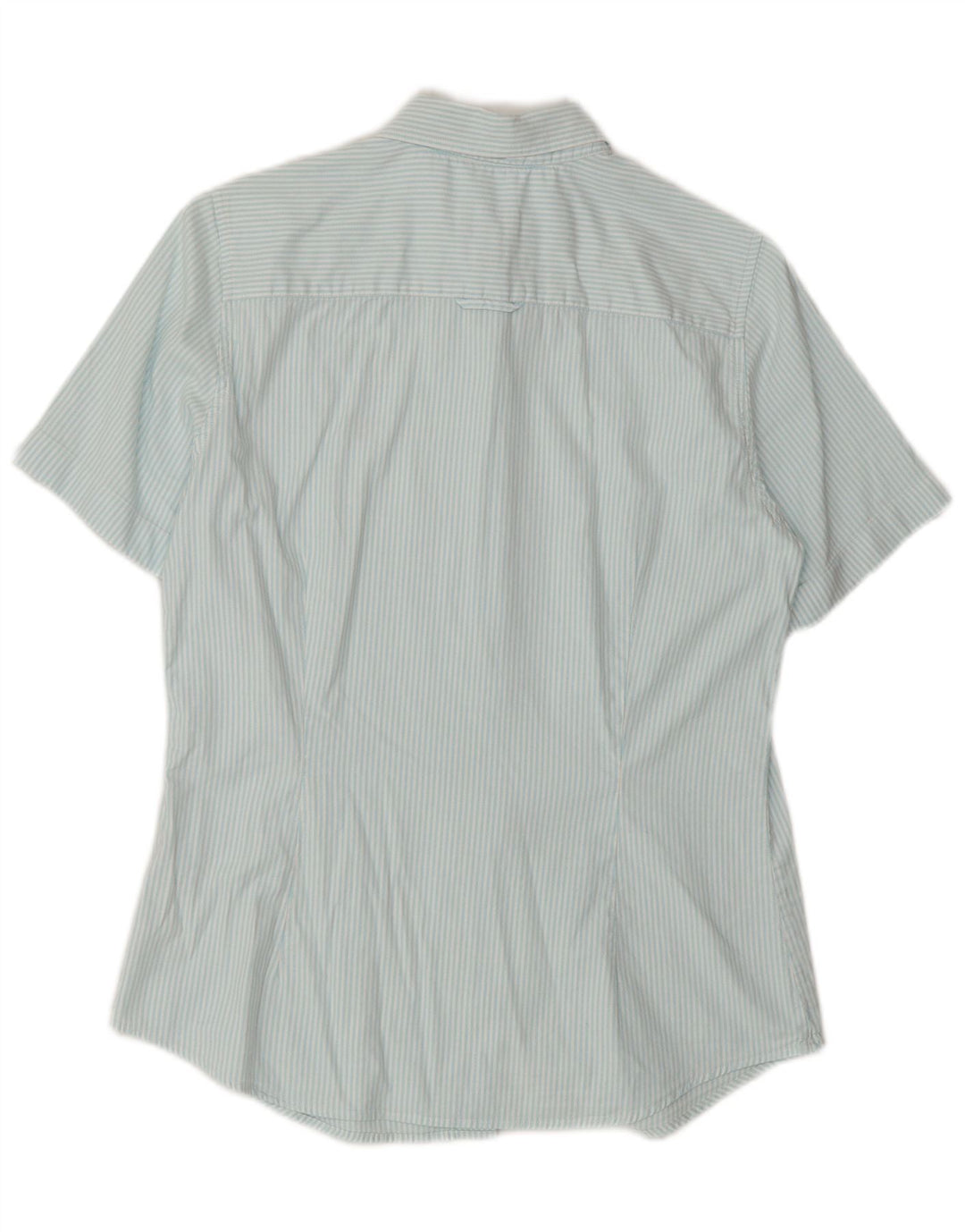 GANT Chemise à manches courtes pour femme UK 12 Bleu moyen en coton à fines rayures