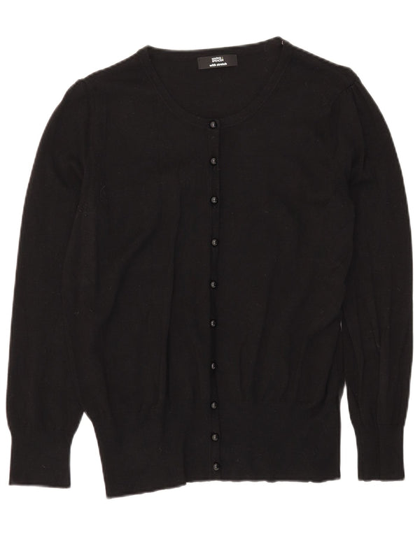Marks & Spencer Pull Cardigan Femme UK 16 Large Viscose Noir