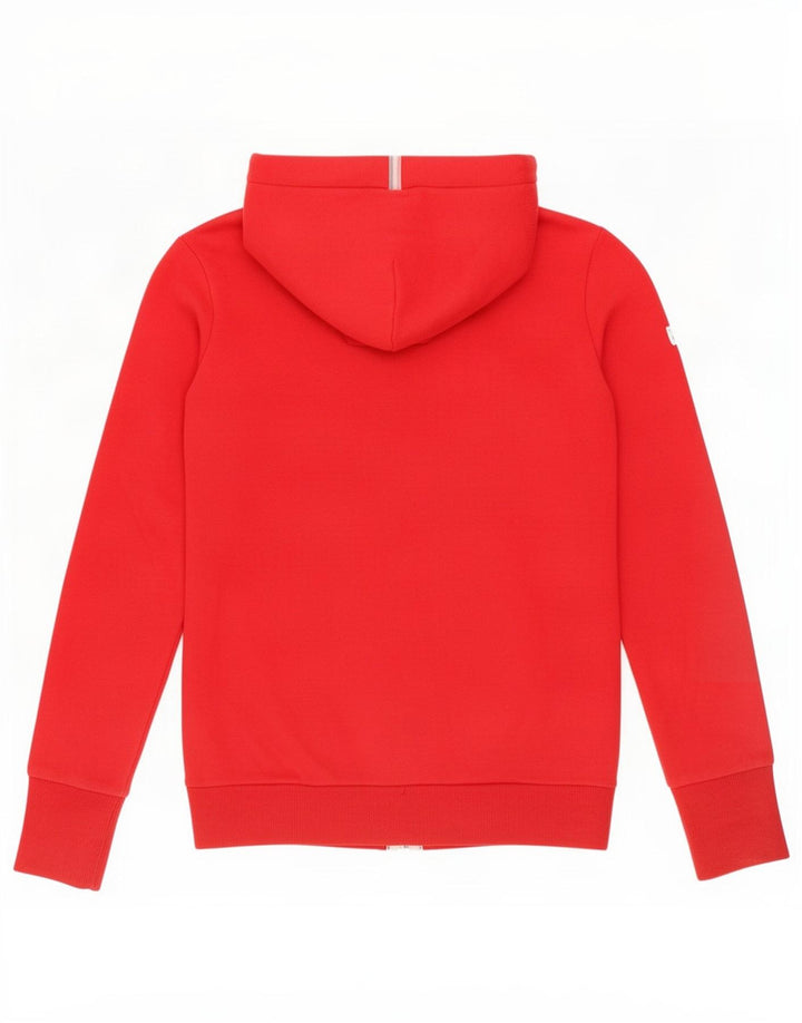 Superdry Pull à capuche zippé pour femme UK 10 Small Rouge Polyester