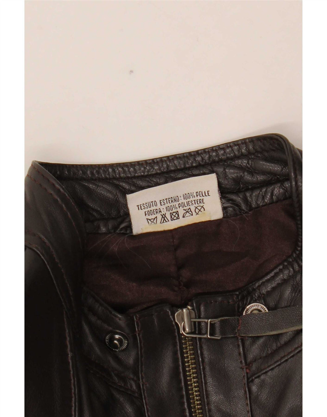 In Extenso Veste en cuir bomber pour femme UK 18 XL Marron