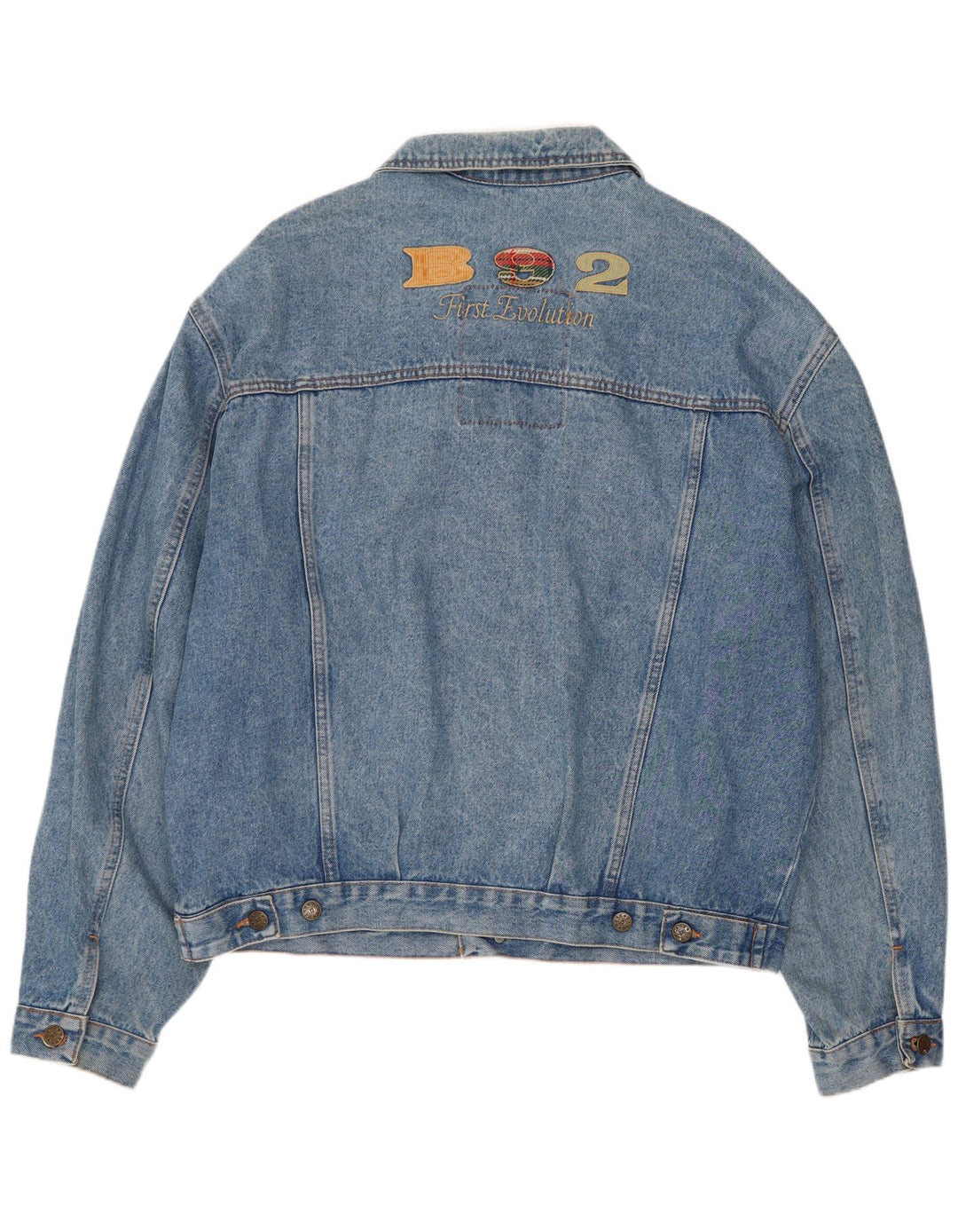 Base 92 Veste en jean graphique pour homme UK 42 XL Bleu