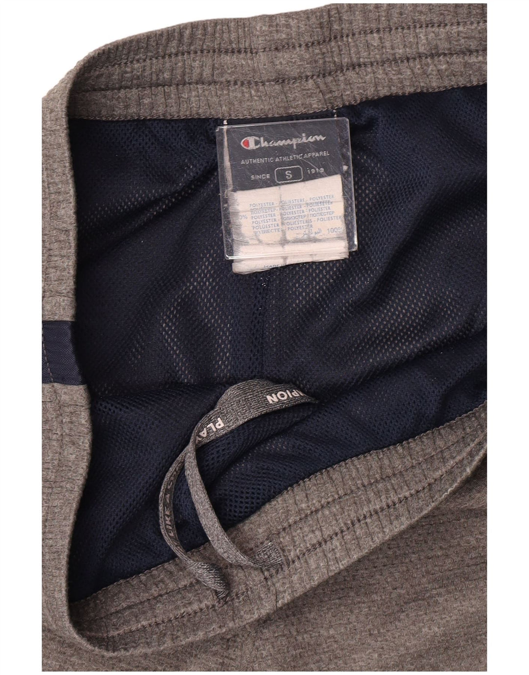 Champion Short de Sport Homme Petit Gris Colorblock Polyester