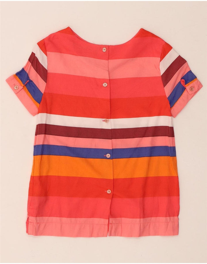 TOMMY HILFIGER Haut Chemisier Fille 8-9 ans Viscose Rayé Rouge Moyen
