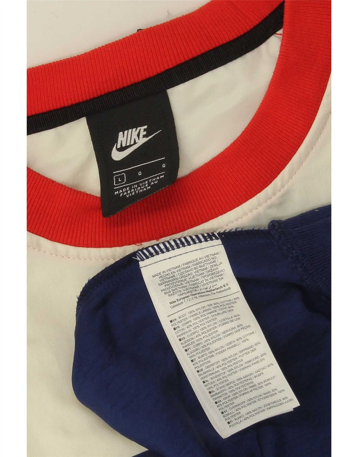 Nike Sweat-shirt graphique pour homme en nylon color block multicolore Taille L