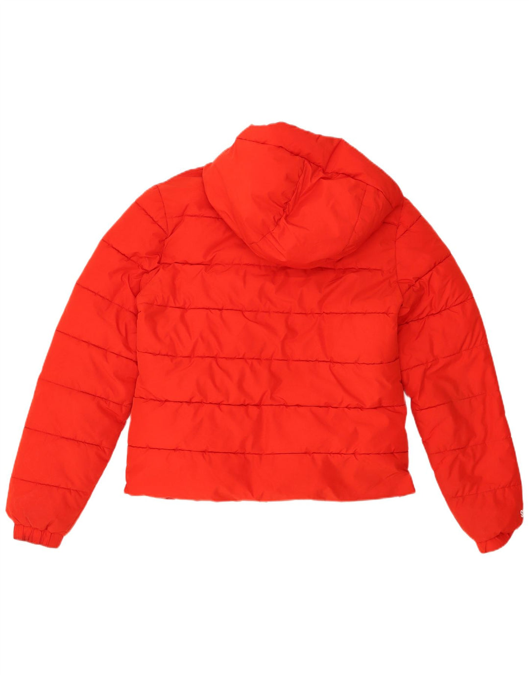 Superdry Veste matelassée à capuche pour femme UK 12 Rouge moyen Polyester