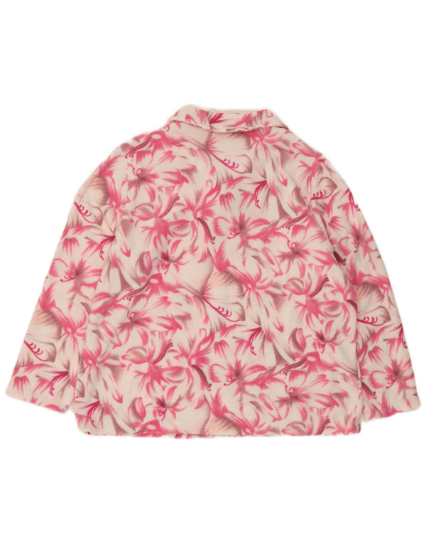 PAOLA Pull polaire à manches 3/4 pour femme UK 20 2XL Rose floral