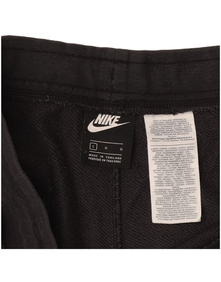 Nike Short de sport graphique pour homme en coton noir Taille L