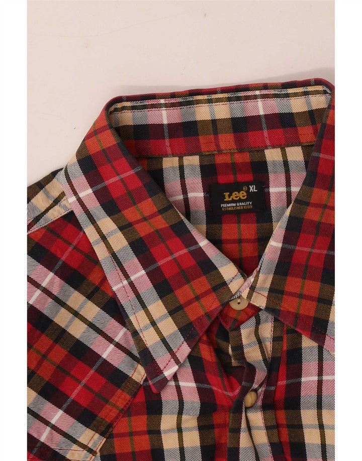 Lee Chemise en Flanelle Homme XL Carreaux Rouges