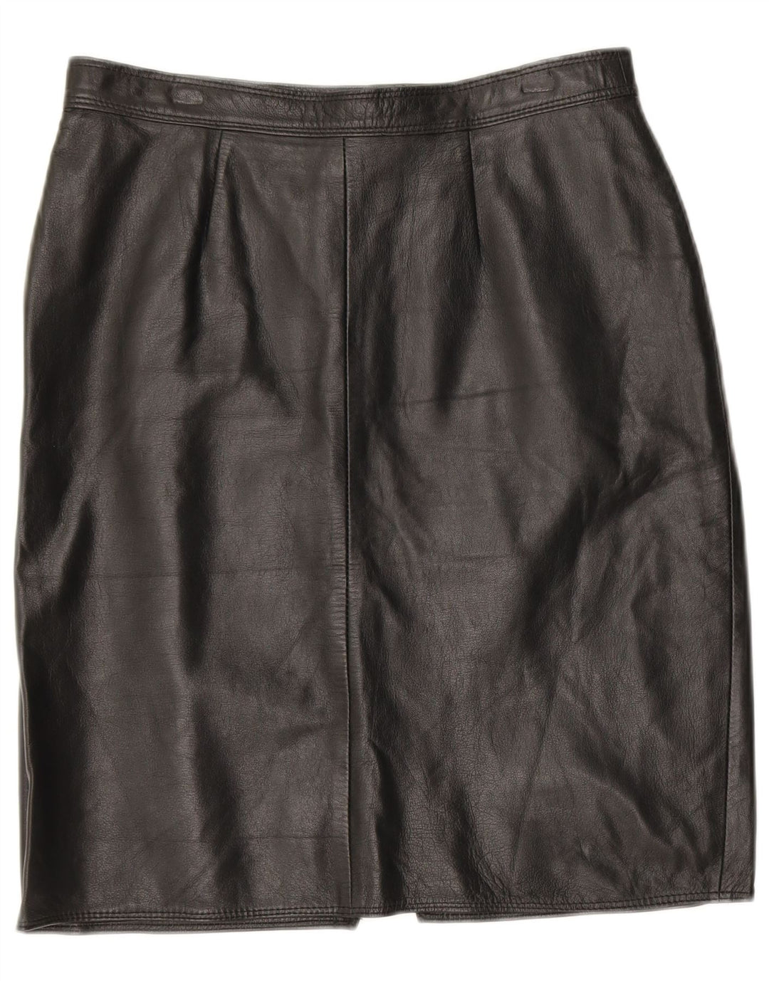 VINTAGE Jupe en cuir femme W30 Cuir noir moyen