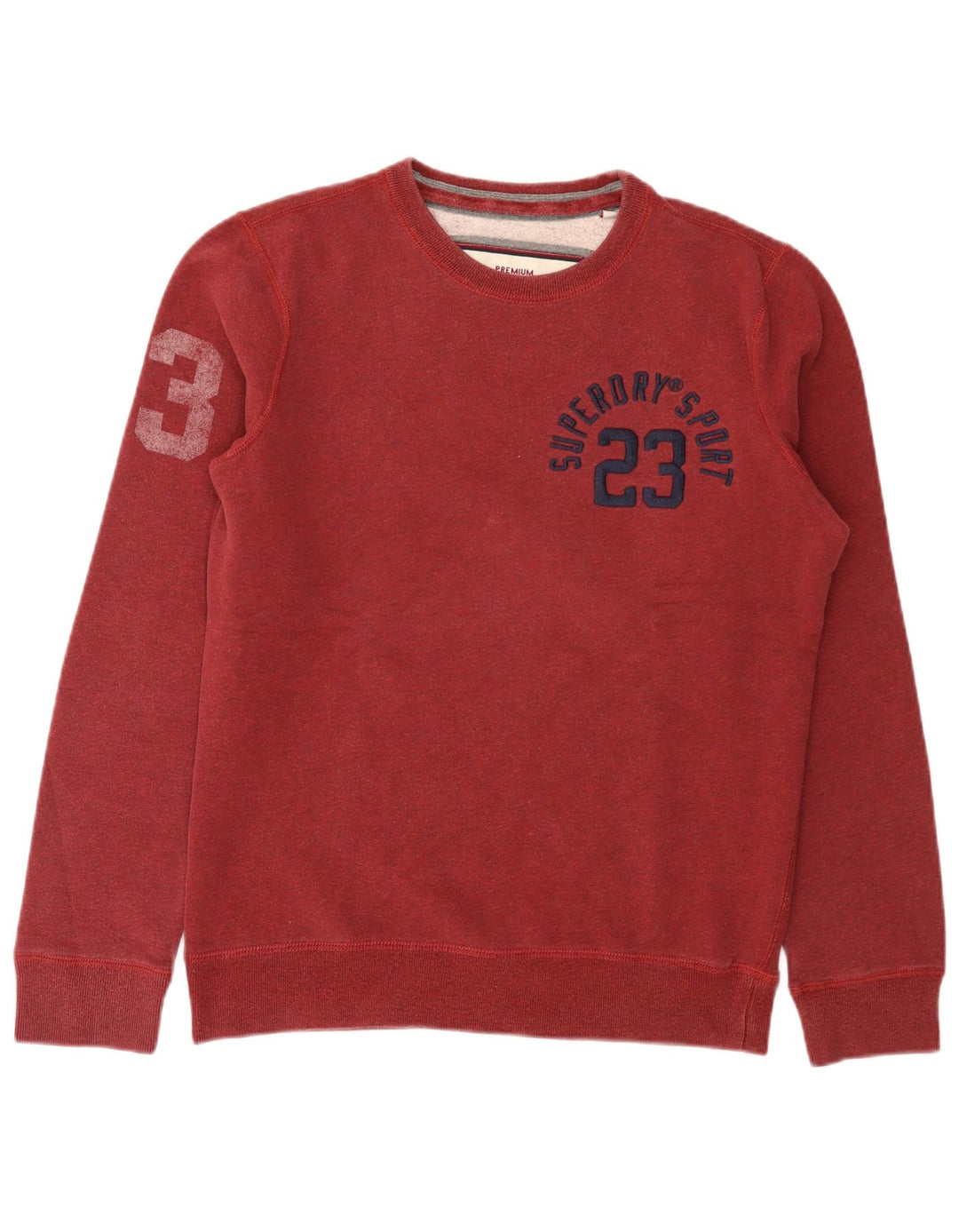Superdry Sweat-shirt graphique en coton bordeaux moyen pour homme