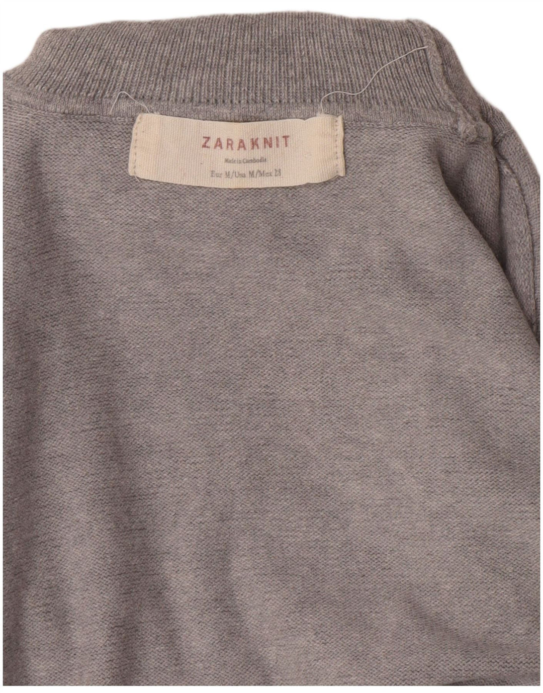 Zara Pull col roulé pour femme UK 12 Gris moyen
