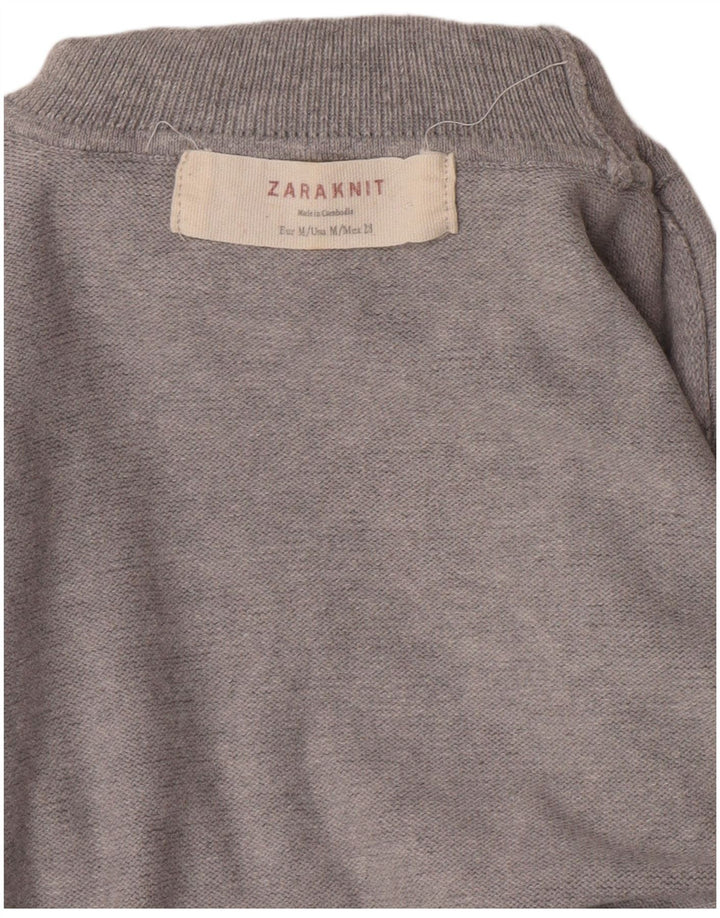 Zara Pull col roulé pour femme UK 12 Gris moyen