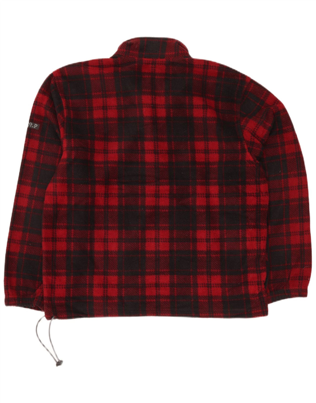Izod Pull polaire à col zippé pour homme en polyester à carreaux rouges