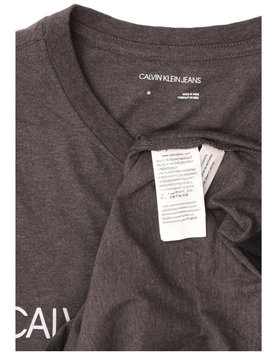 Calvin Klein Jeans T-Shirt Graphique Homme Noir Moyen Coton Colorblock