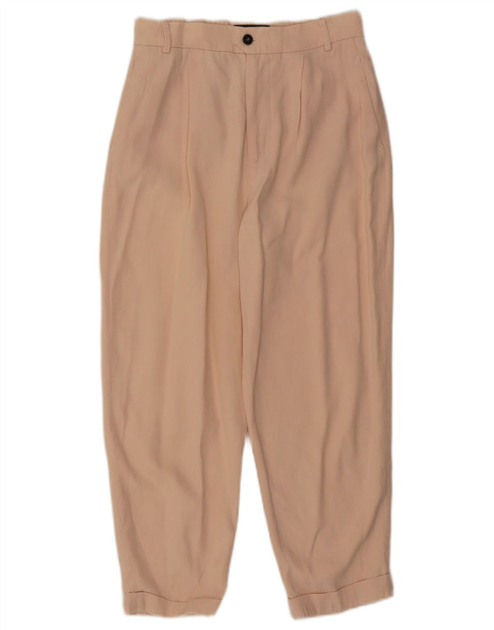 Zara Femme Pantalon Capri Pegged Petit W26 L22 Beige