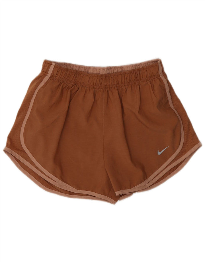 Nike Short de sport pour femme UK 12 Marron moyen Polyester