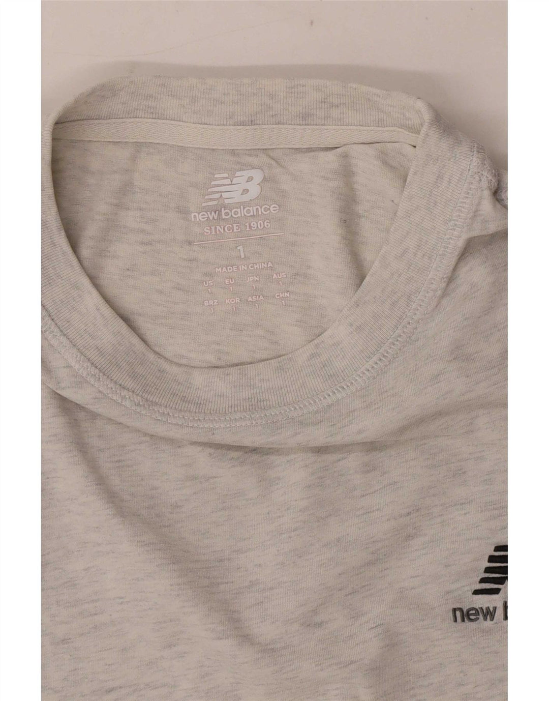 New Balance T-Shirt Homme Haut Petit Gris Moucheté