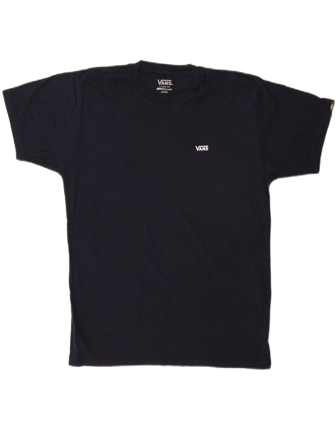 Vans T-shirt coupe classique pour homme en coton bleu marine moyen