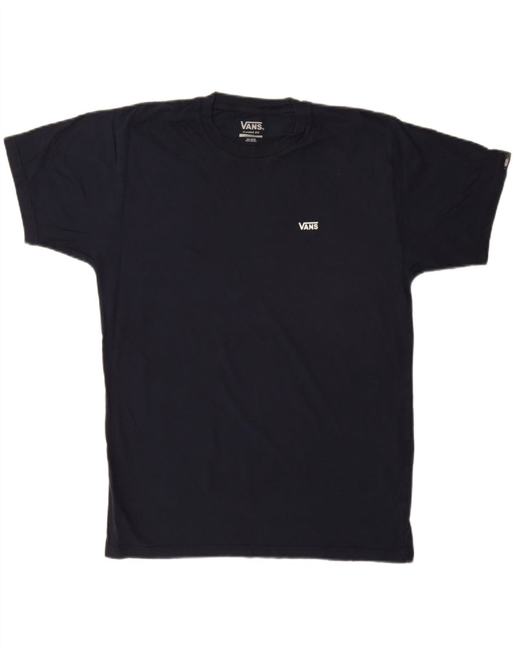 Vans T-shirt coupe classique pour homme en coton bleu marine moyen