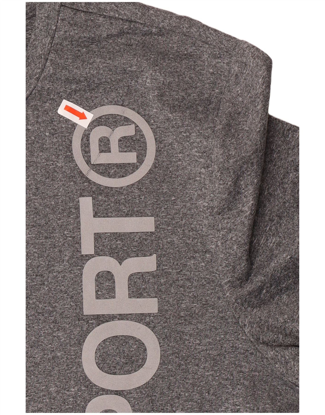 Superdry T-Shirt Graphique Femme UK 14 Large Gris Moucheté Polyester