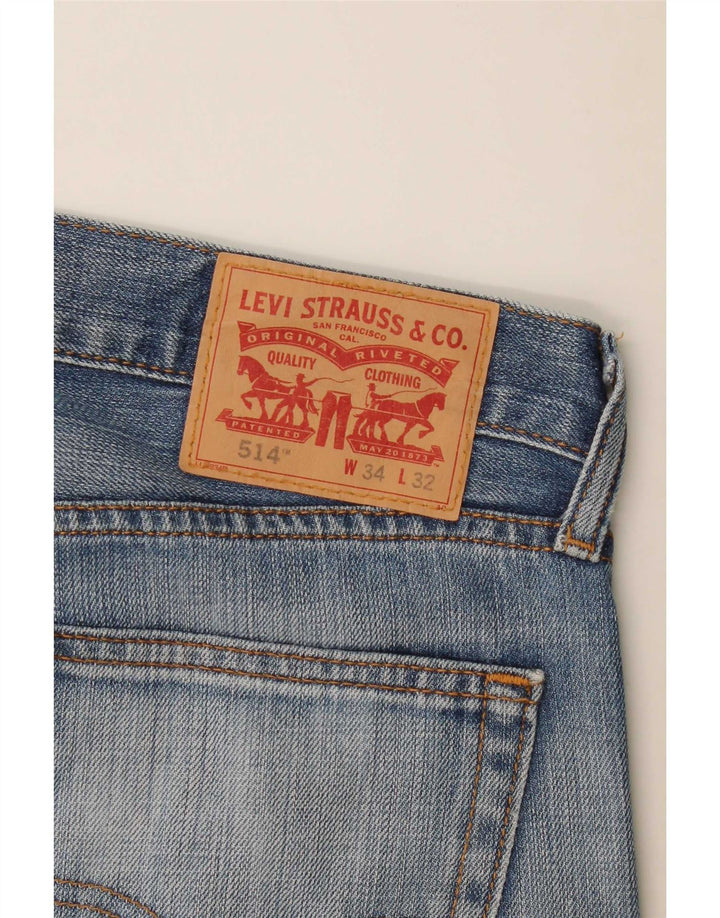 Levi's Jean Droit 514 Homme Bleu W34 L28 Coton