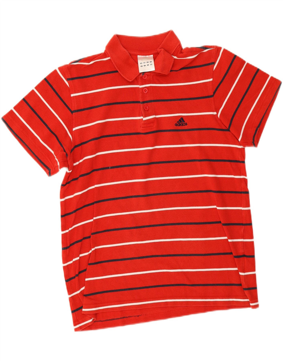 Polo Homme Adidas Coton Rayé Rouge Moyen