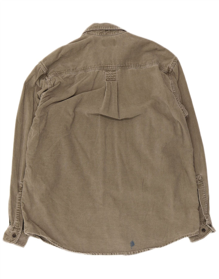 L.L.Bean Chemise Velours Côtelé Homme Coton Kaki Moyen
