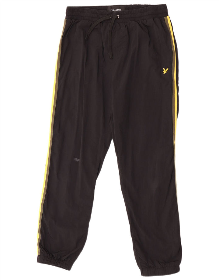 Lyle & Scott Pantalon de survêtement pour homme Pantalon de jogging Large Noir Polyester