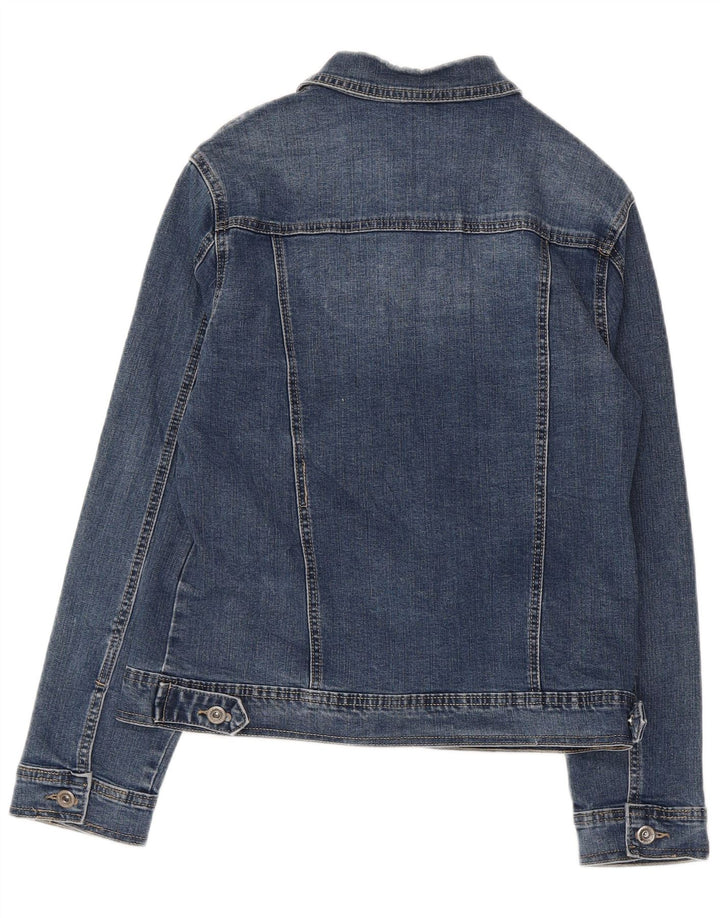 VINTAGE Veste en denim femme UK 18 XL Coton bleu