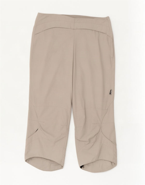 Nike Pantalon Capri Femme UK 12 Medium W28 L20 Beige Nylon Sports