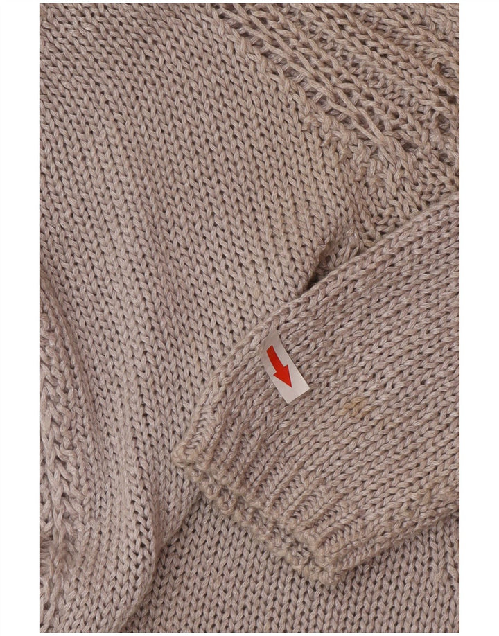 Zara Pull col V pour femme UK 14 Gris moyen