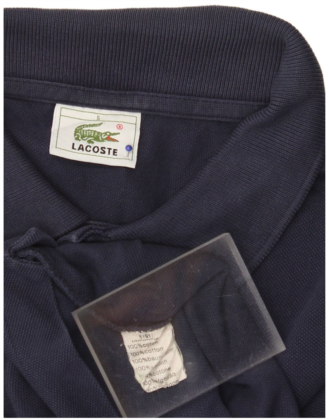 LACOSTE Polo Homme Taille 5 Grand Coton Bleu Marine