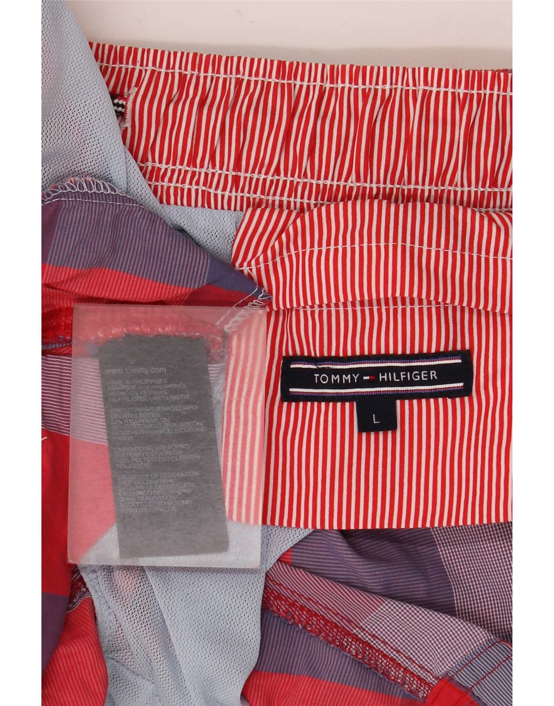 Tommy Hilfiger Short de bain pour homme en nylon à carreaux multicolores