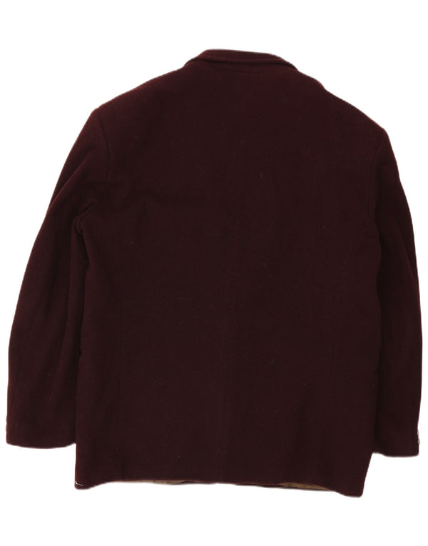 Wampum Veste Blazer 2 Boutons Homme UK 42 XL Laine Bordeaux