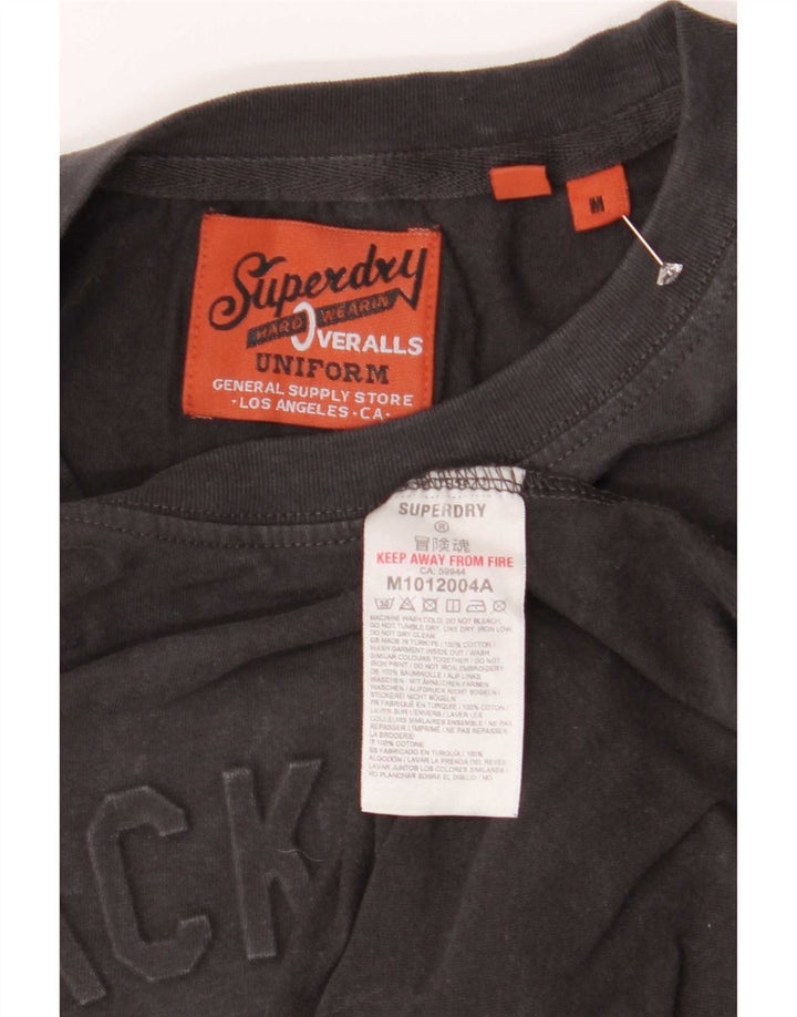 Superdry T-Shirt Graphique Homme Gris Moyen Coton
