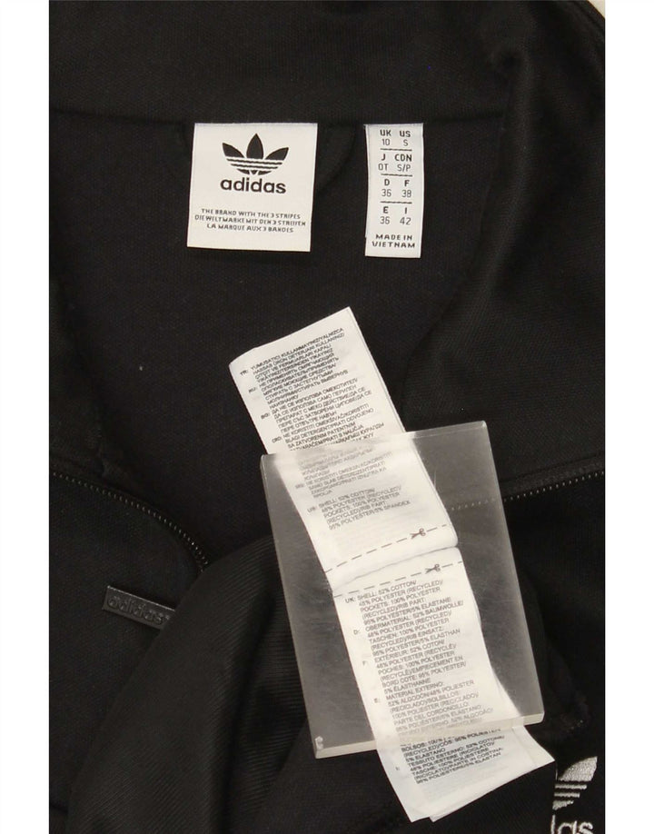 Adidas Veste de survêtement pour femme UK 10 Petit coton noir