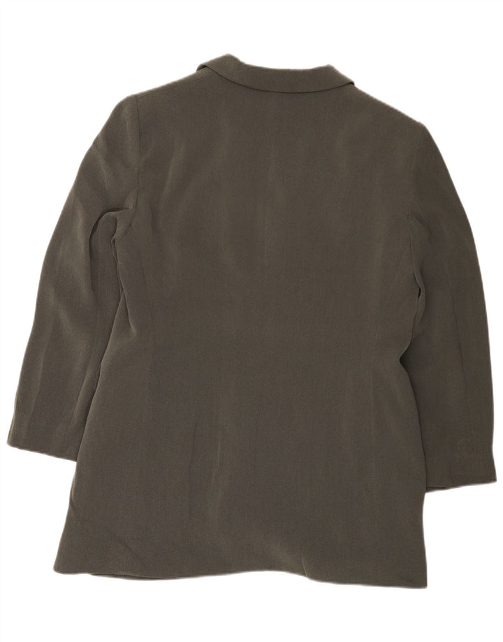 Luisa Spagnoli Veste blazer longue à 2 boutons pour femme IT 48 XL Gris Acétate