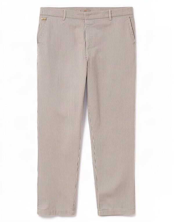 Marks & Spencer Pantalon court pour femme UK 14 Large 34 L24 Blanc à fines rayures