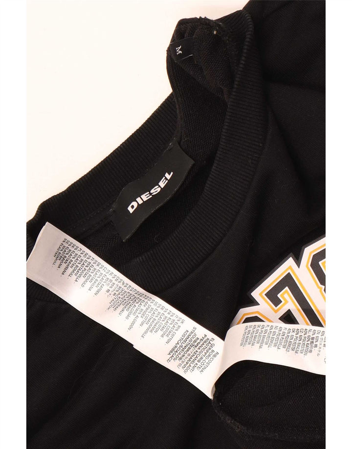 Diesel Sweat-Shirt Graphique Homme Noir Moyen Coton