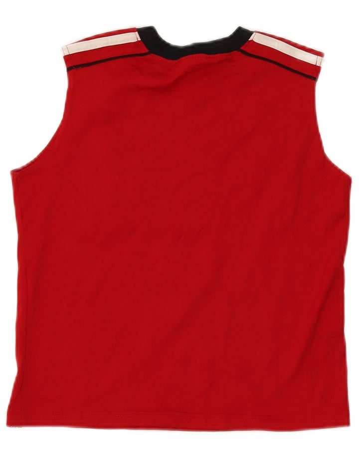 Adidas Débardeur Graphique Garçon 6-7 Ans Rouge Colorblock Polyester