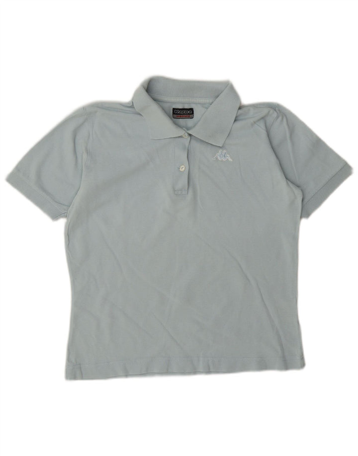 Kappa Polo Femme UK 12 Bleu Moyen Coton