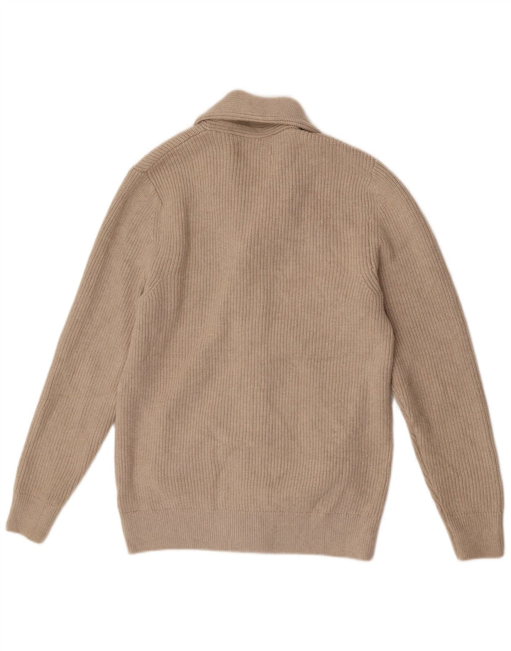 Marks & Spencer Pull Cardigan Homme Beige Moyen Polyester