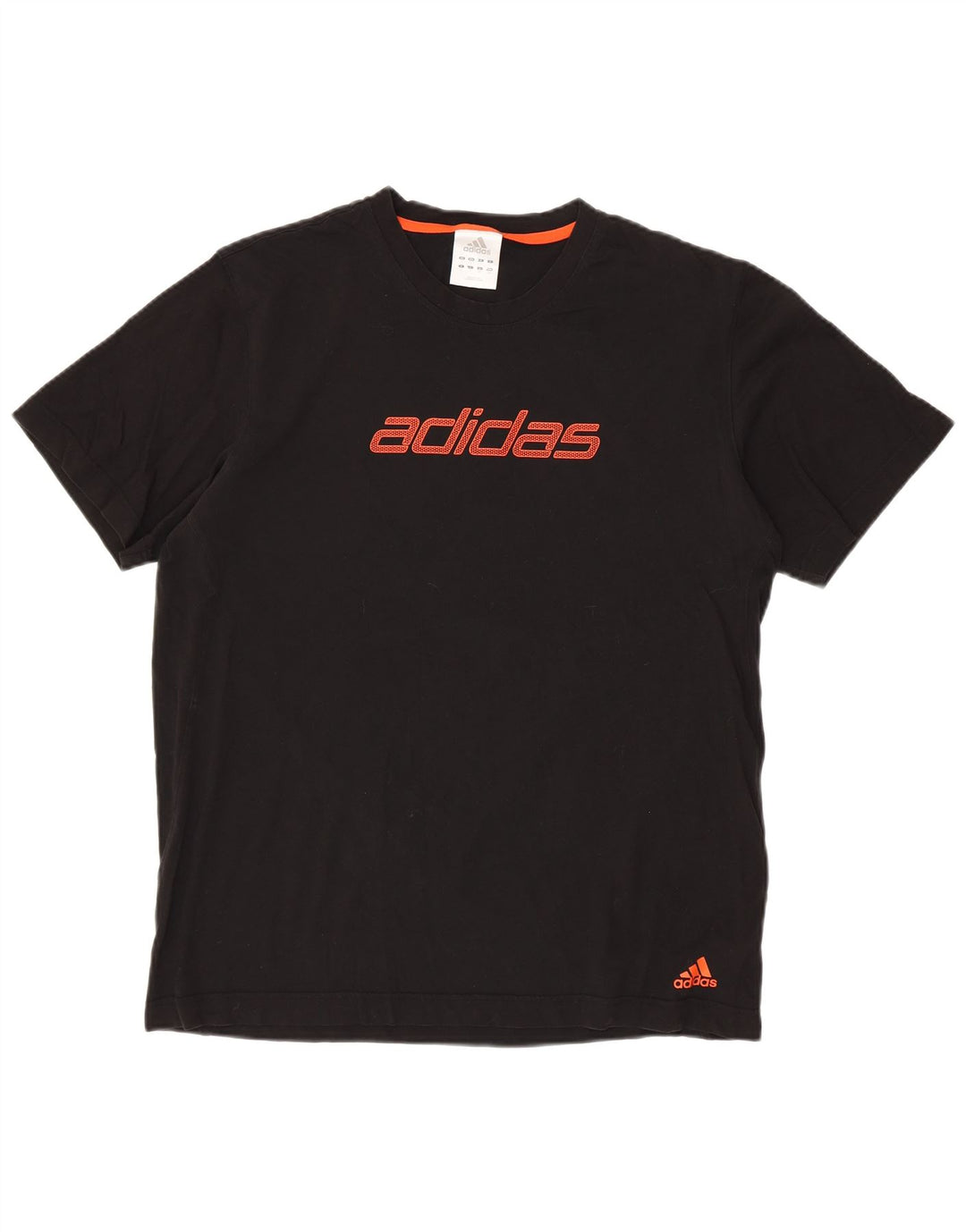 ADIDAS T-shirt graphique pour hommes, grand, en coton noir